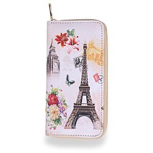 Eiffel Tower Womens Clutch Wallet Large Wristlet Zipper Clutch Travel Purse